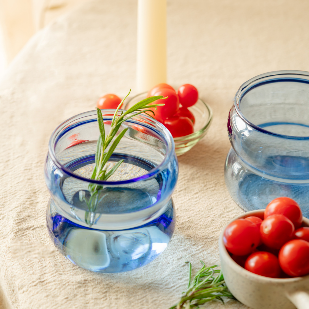 Lune Blue Borosilicate Glass, 300 ml