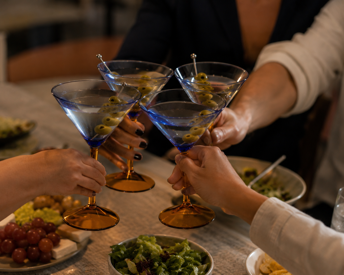 Two tone cocktail glass