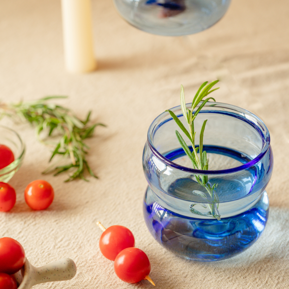 Lune Blue Borosilicate Glass, 300 ml