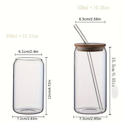 Can shaped glass tumbler with anti fungal lid of Sheesham, 500ml