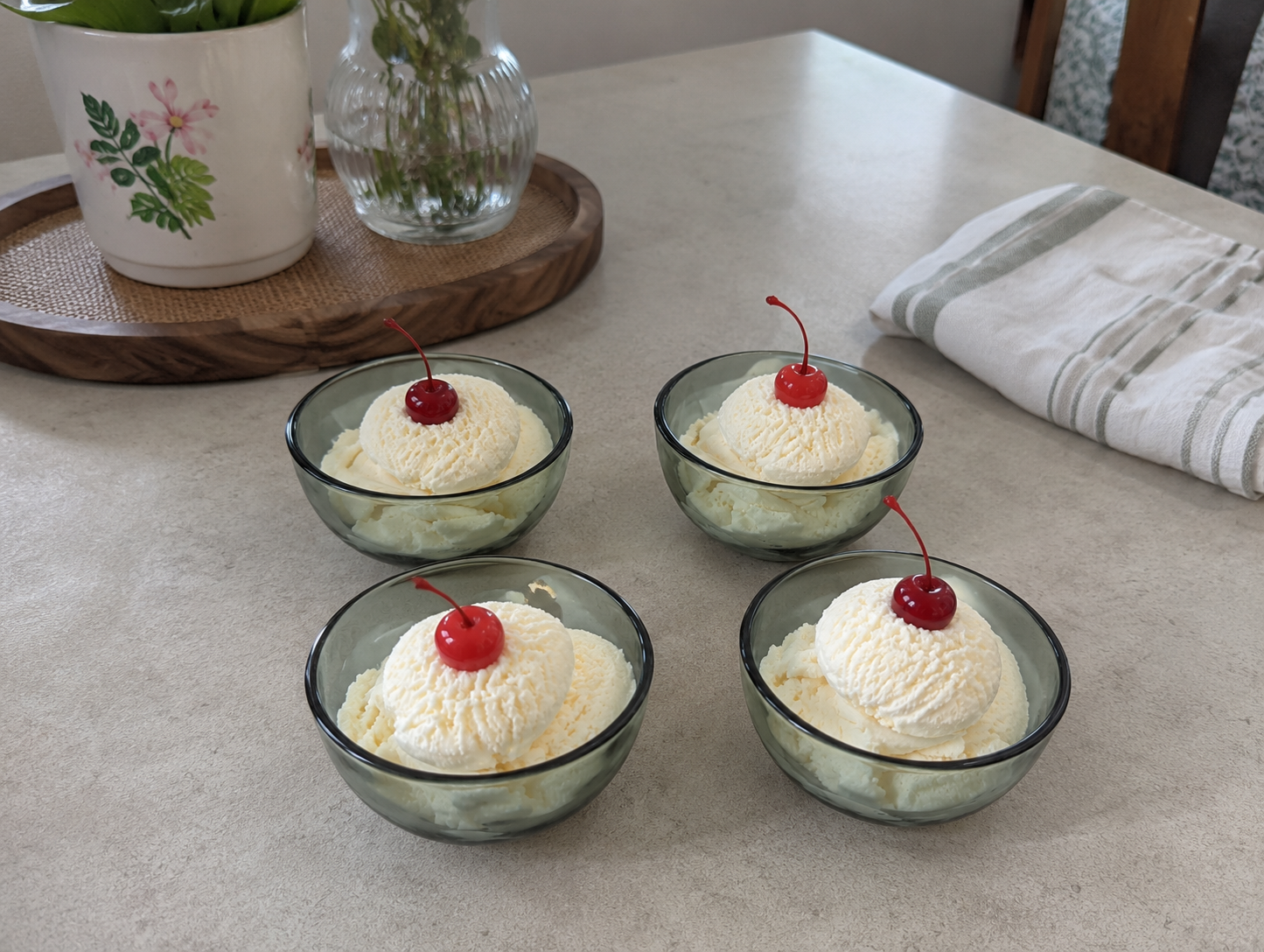 Colored Glass Pudding Cups - Individual Serving Bowls | Set of 4