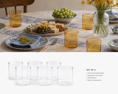 Zest drinking glass | Set of 4,350 ml
