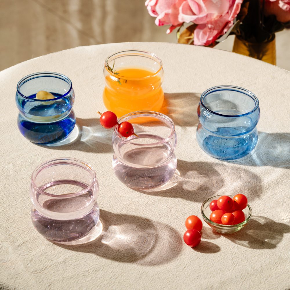 Lune Blue Borosilicate Glass, 300 ml