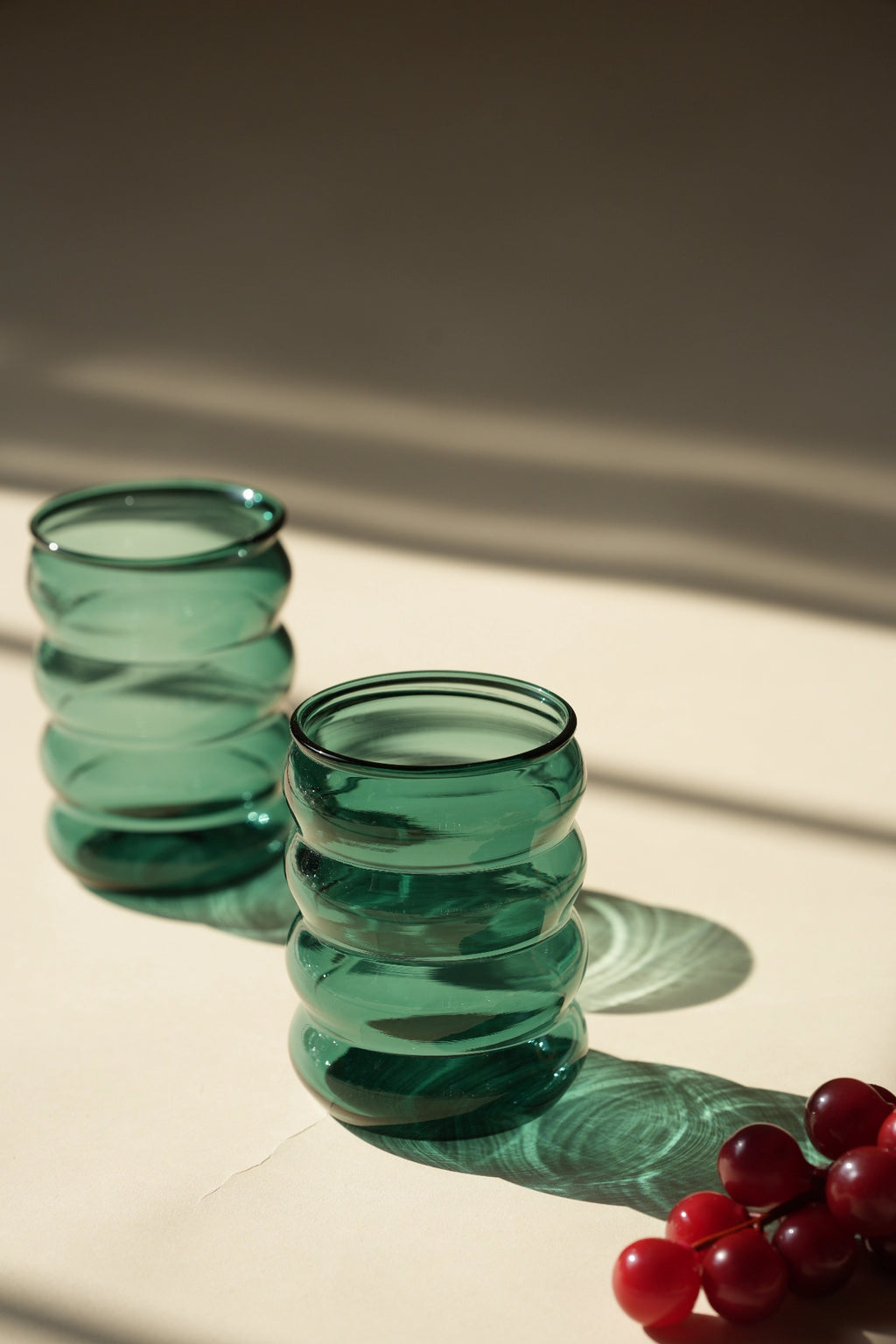 Teal Bubble Glass, 350 ml