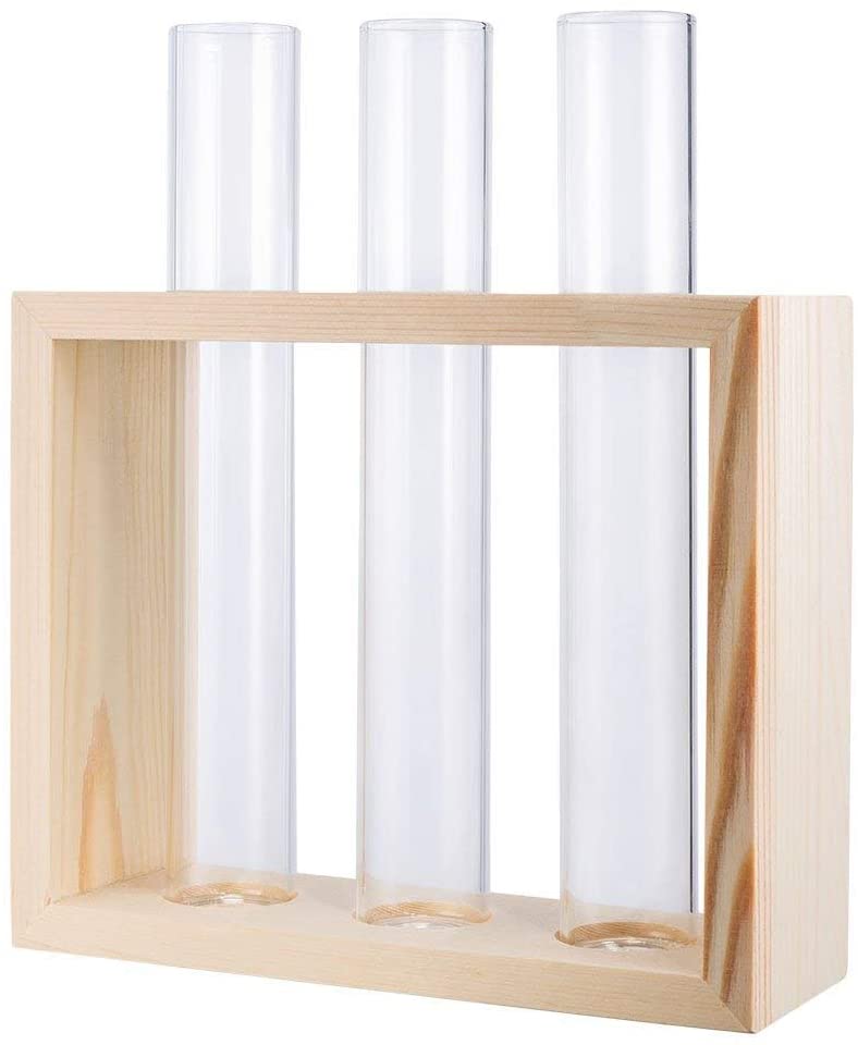 Triple Glass Planter Stand, Modern Flower Vase Stand